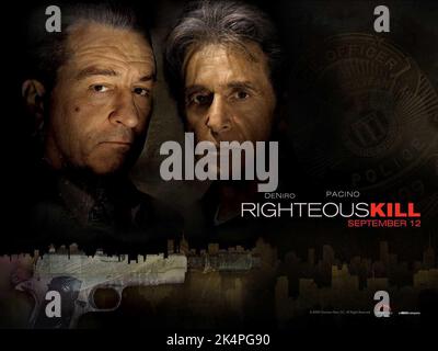 ROBERT DE NIRO, AL PACINO POSTER, RIGHTEOUS KILL, 2008 Stock Photo