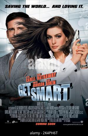 STEVE CARELL, ANNE HATHAWAY POSTER, GET SMART, 2008 Stock Photo