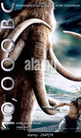 MAMMOTH, STEVEN STRAIT POSTER, 10 000 BC, 2008 Stock Photo