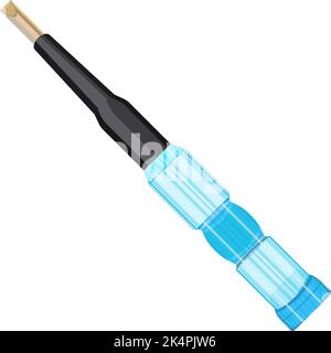 Blue electric tester, illustration, vector on a white background. Stock Vector