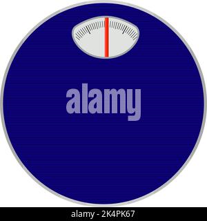 Blue weight scale, illustration, vector on a white background. Stock Vector