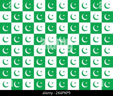 Pakistan flag media wall for background. Best for independence day 14th August. Stock Vector