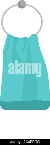 Bathroom towel hanger, illustration, vector on a white background. Stock Vector