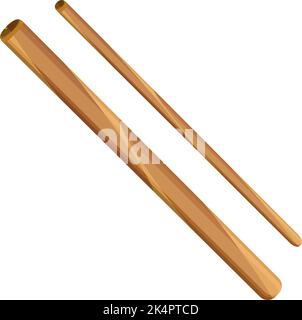 Wooden sticks, illustration, vector on a white background. Stock Vector