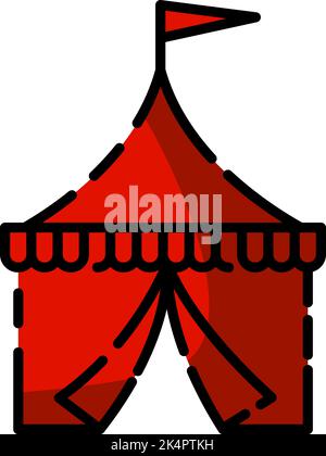 Amusment park circus , illustration, vector on a white background. Stock Vector