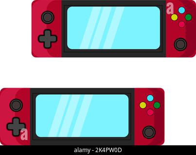 Red gaming switch, illustration, vector on a white background. Stock Vector