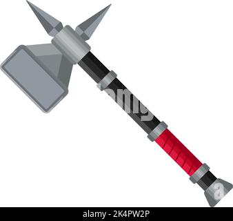 Heavy war hammer, illustration, vector on a white background. Stock Vector