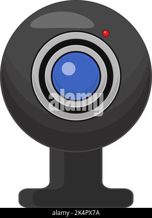 Digital webcam, illustration, vector on a white background. Stock Vector