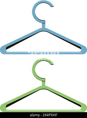Two simple hangers, illustration, vector on a white background. Stock Vector