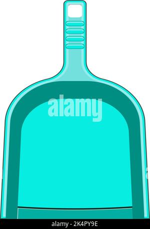 Blue dustpan, illustration, vector on a white background. Stock Vector