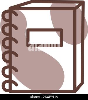 Book with wires, illustration, vector on a white background. Stock Vector
