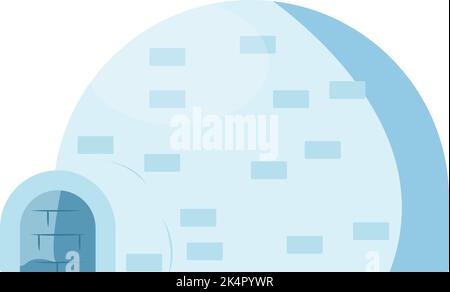 Igloo construction, illustration, vector on a white background. Stock Vector