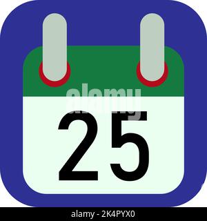 Christmas calender, illustration, vector on a white background. Stock Vector
