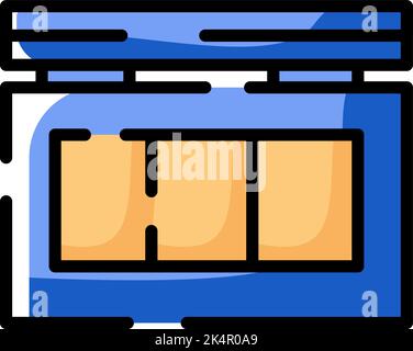 Cosmetic bronzer, illustration, vector on a white background. Stock Vector