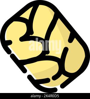 Bakery challah, illustration, vector on a white background. Stock Vector