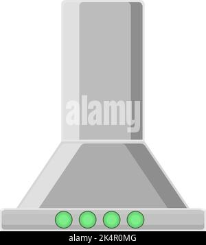 Kitchen hood, illustration, vector on a white background. Stock Vector