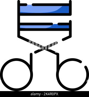 Cosmetics eyelash curler, illustration, vector on a white background. Stock Vector