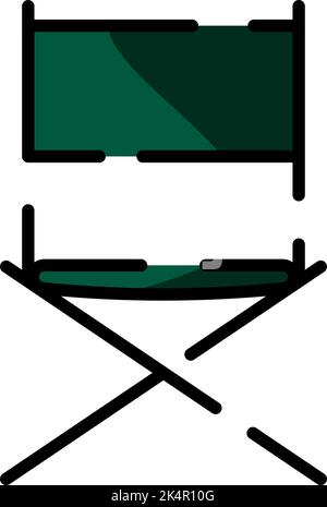 Camping chair, illustration, vector on a white background. Stock Vector