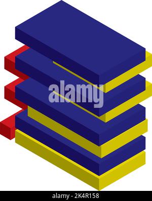 Dynamic chart, illustration, vector on a white background. Stock Vector