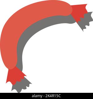 Breakfast sausage, illustration, vector on a white background. Stock Vector