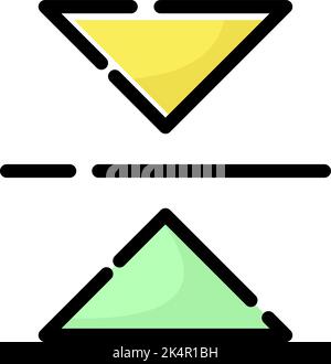 Reflect horizontal photo editor, illustration, vector on a white background. Stock Vector