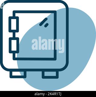 Study safe, illustration, vector on a white background. Stock Vector