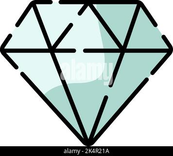 Financial diamond, illustration, vector on a white background. Stock Vector