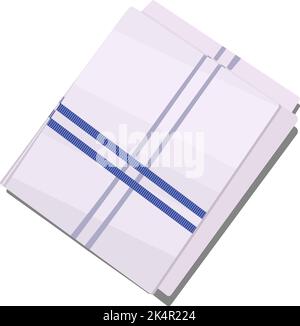 White hankerchie, illustration, vector on a white background. Stock Vector