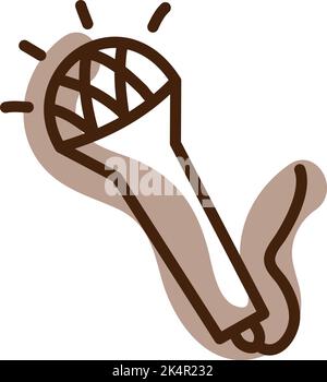 Singing hobby, illustration, vector on a white background. Stock Vector
