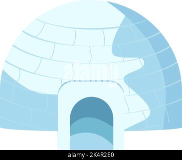 Igloo house, illustration, vector on a white background. Stock Vector