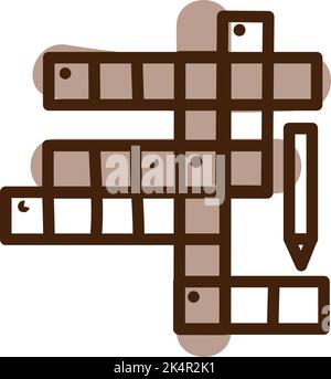 Sudoku hobby, illustration, vector on a white background. Stock Vector