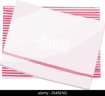 Kitchen towels, illustration, vector on a white background. Stock Vector