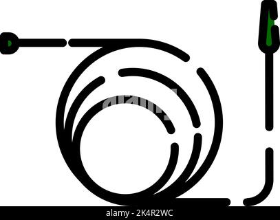 Garden hose, illustration, vector on a white background. Stock Vector