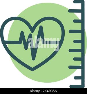 Gym heart rate, illustration, vector on a white background. Stock Vector