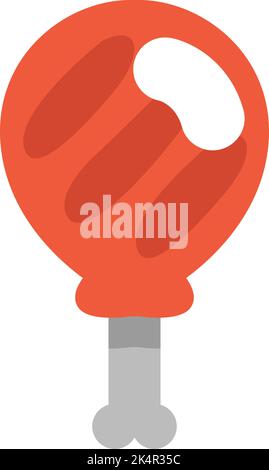 Chicken drum, illustration, vector on a white background. Stock Vector