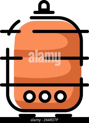 Household multicooker, illustration, vector on a white background. Stock Vector