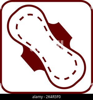 Regular period pad, illustration, vector on a white background. Stock Vector