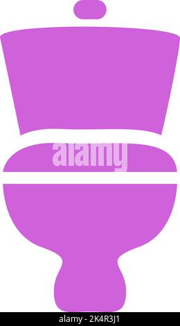 Toilet bowl, illustration, vector on a white background. Stock Vector