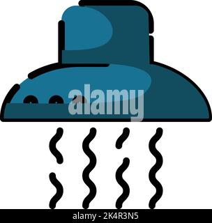 Household extractor hood, illustration, vector on a white background. Stock Vector
