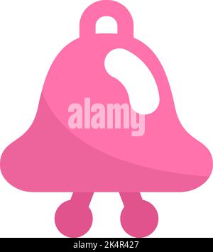 Kindergarten bell, illustration, vector on a white background. Stock Vector
