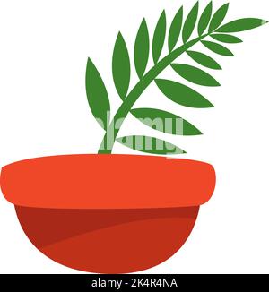 Green fern, illustration, vector on a white background. Stock Vector