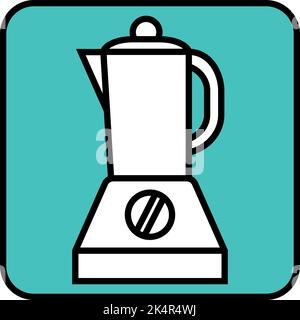 Kitchen blender, illustration, vector on a white background. Stock Vector