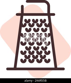 Kitchen grater, illustration, vector on a white background. Stock Vector