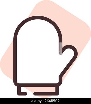 Kitchen glove, illustration, vector on a white background. Stock Vector