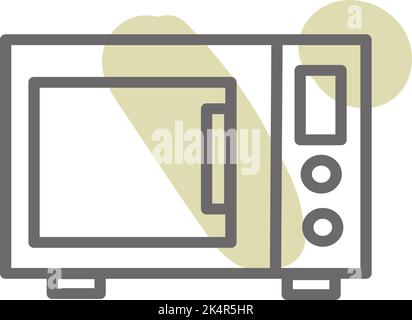 Kitchen microwave, illustration, vector on a white background. Stock Vector