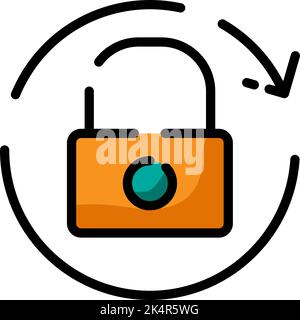 Mobile orientation lock, illustration, vector on a white background. Stock Vector