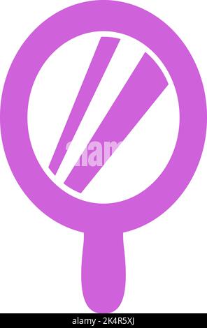 Hand mirror, illustration, vector on a white background. Stock Vector