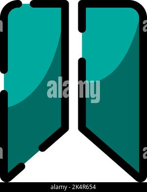 Mobile bookmark, illustration, vector on a white background. Stock Vector