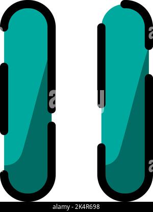 Mobile pause, illustration, vector on a white background. Stock Vector