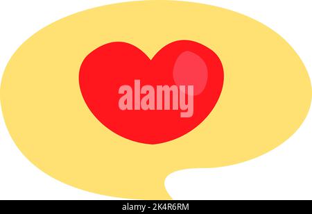Love chat, illustration, vector on a white background. Stock Vector